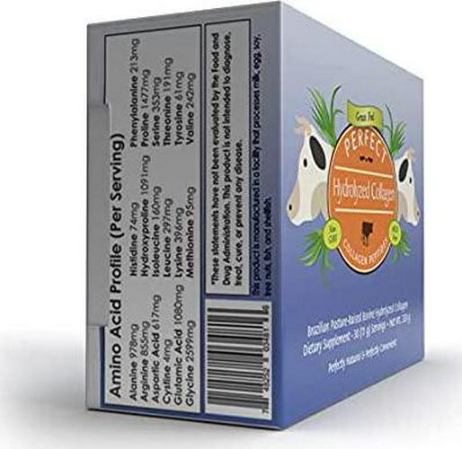 Collagen Perfect Hydrolyzed Protein Peptides SUGAR FREE 30 Single Serving Packets Perfect Supplements Australia Hydrolyzed Collagen Powder from 100% Grass-fed Brazilian Pasture raised cows. 30 Single Serving Packets