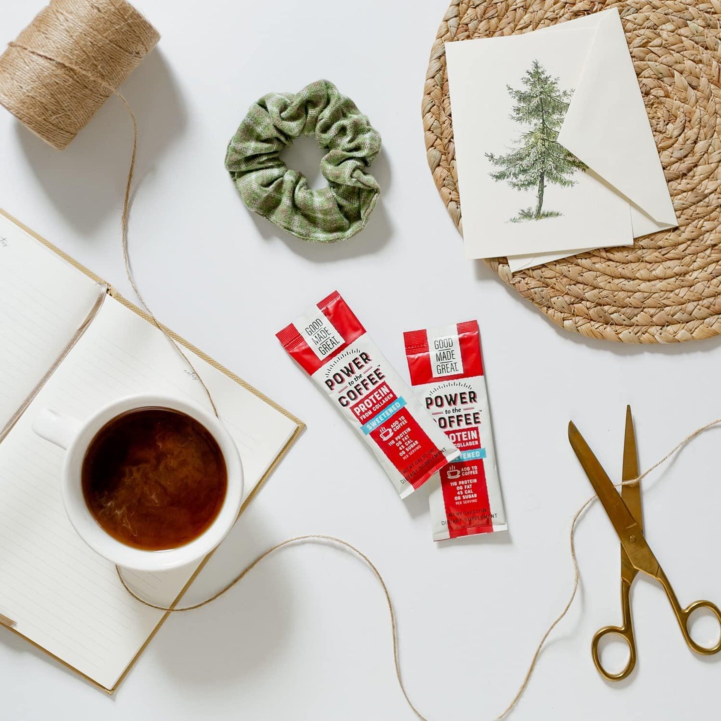 Collagen Protein Coffee Mix-in (12g) Grass-Fed Pure Protein - Keto and Paleo Friendly - NO Dairy, Whey, or Soy - Naturally Sweetened- Sugar-Free - 6 Pack