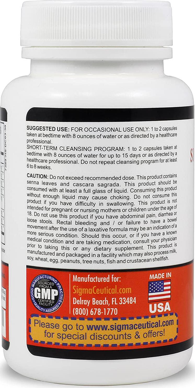 Colon Cleanse - Detox Cleanse - Bowel Cleanse and Laxative - Weight Loss and Increased Energy - Colon Cleanser - 30 Capsules