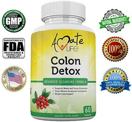 Colon Detox Advanced Cleansing Formula- All-Natural Men and Women Weight Loss Capsules- Colon Cleansing Dietary Supplements- Herbal Laxative- Colon Cleanser - Fibre Complex- 60 Capsules