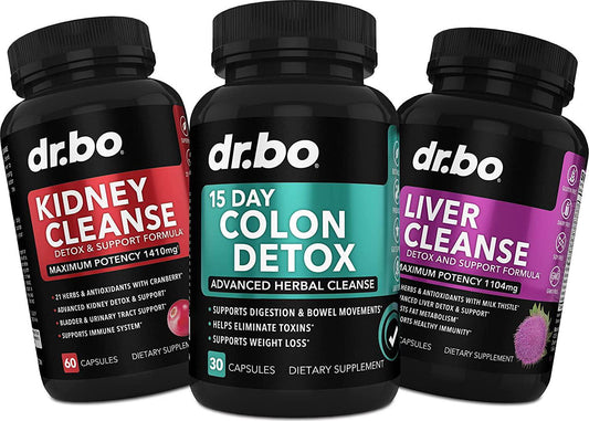 Colon, Kidney and Liver Cleanse Detox Support Supplement - 15 Day Intestinal Cleanse Pills and Probiotic for Bloating and Daily Constipation Relief - Help Bladder Control, Urinary Tract and Gallbladder Health
