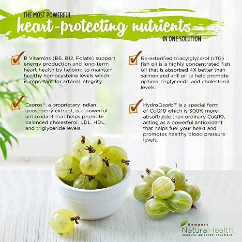 Complete Cardio Solution: Heart Health Supplement, Cholesterol Support, Blood Pressure Support, CoQ10 Supplement 100 mg, HydroQsorb, Capros, Omega-3. 60 Softgels