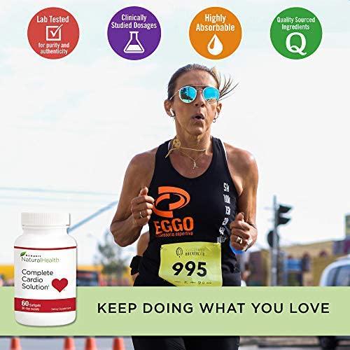 Complete Cardio Solution: Heart Health Supplement, Cholesterol Support, Blood Pressure Support, CoQ10 Supplement 100 mg, HydroQsorb, Capros, Omega-3. 60 Softgels