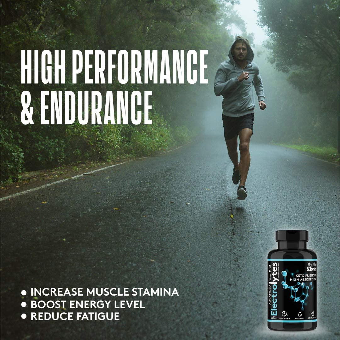 Complete Electrolyte Supplement | Highest Bioavailability | Cmax Chloride Potassium Magnesium | Boost Endurance Muscle Recovery Mental Focus | Rapid Rehydration Salts | Keto Friendly Pills | 200 caps