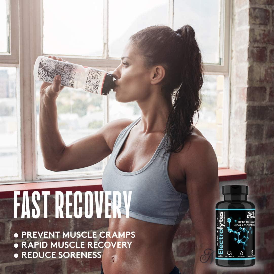 Complete Electrolyte Supplement | Highest Bioavailability | Cmax Chloride Potassium Magnesium | Boost Endurance Muscle Recovery Mental Focus | Rapid Rehydration Salts | Keto Friendly Pills | 200 caps