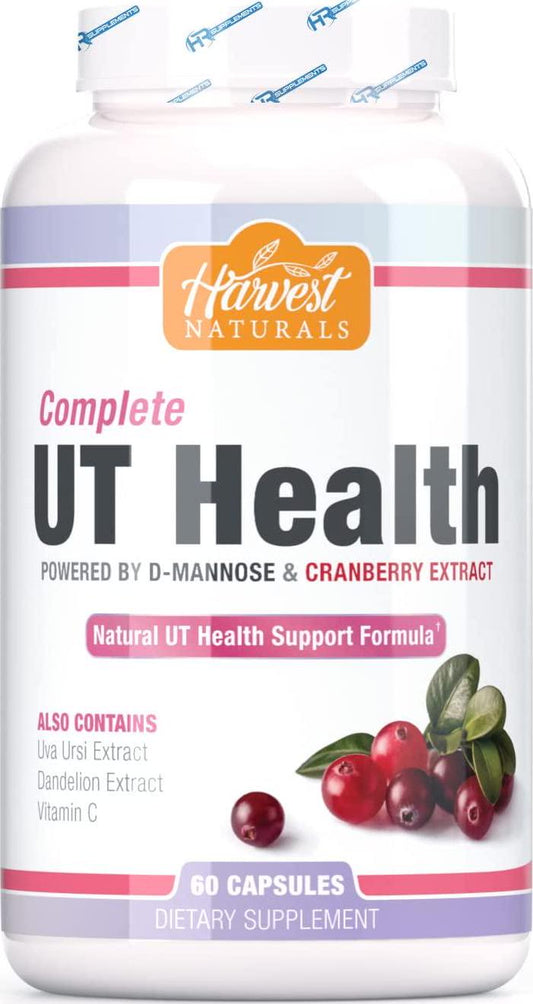 Complete UT Health: D-Mannose and Cranberry Extract | Supports Urinary Tract Function | Harvest Naturals (60 Count)