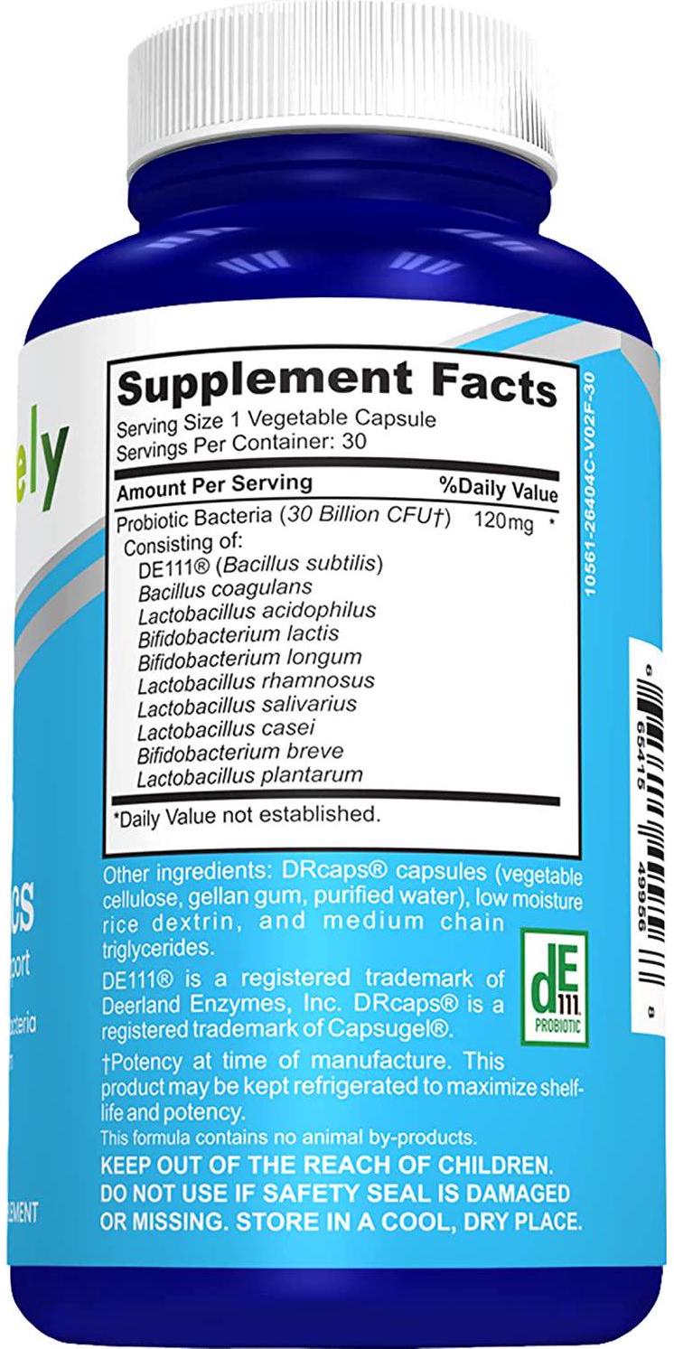 Completely 30 Billion CFU Guaranteed with 10 Strains Healthy Digestion Probiotic, Probiotics for Men, Women and Adults, Natural, Shelf Stable Probiotic, Non GMO