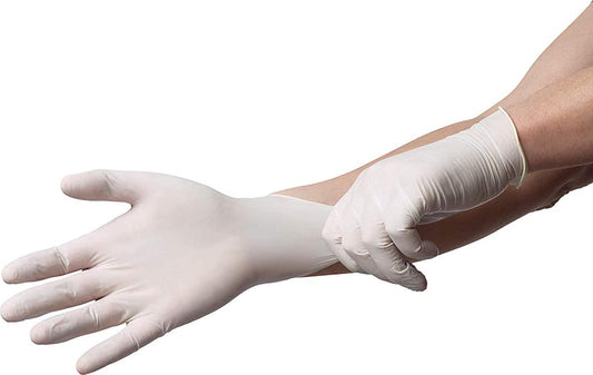 Concession Essentials Foodservice Latex Gloves Powder Free Pack of 100CT Medium