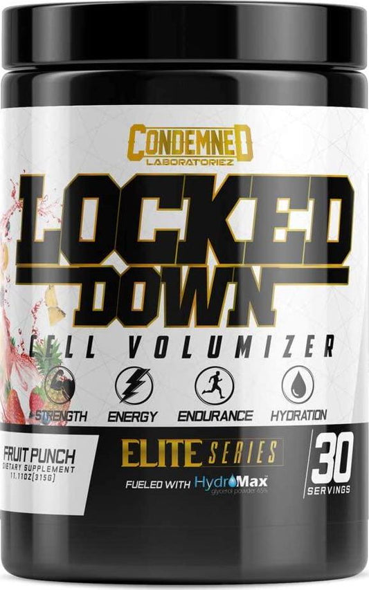 Condemned Labz, Locked Down, Cell Volumizing and Hydration Supplement - 312 Grams (Fruit Punch)