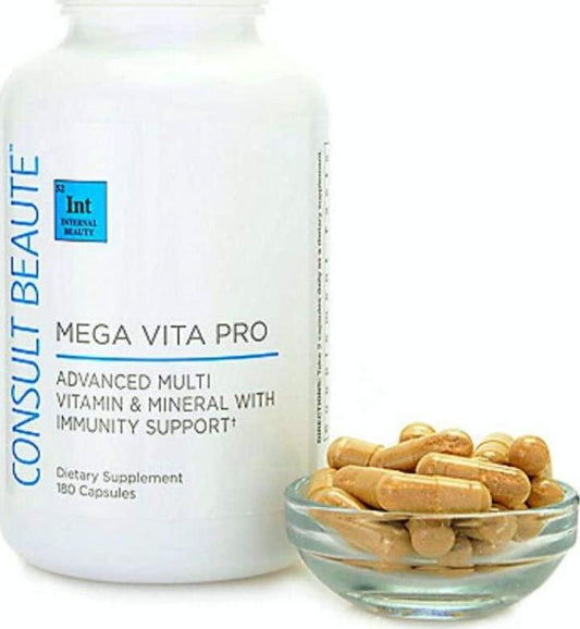Consult Beaute Mega Vita Pro Advanced Multi Vitamin and Mineral with Immunity Support 180 Capsules 90 Day