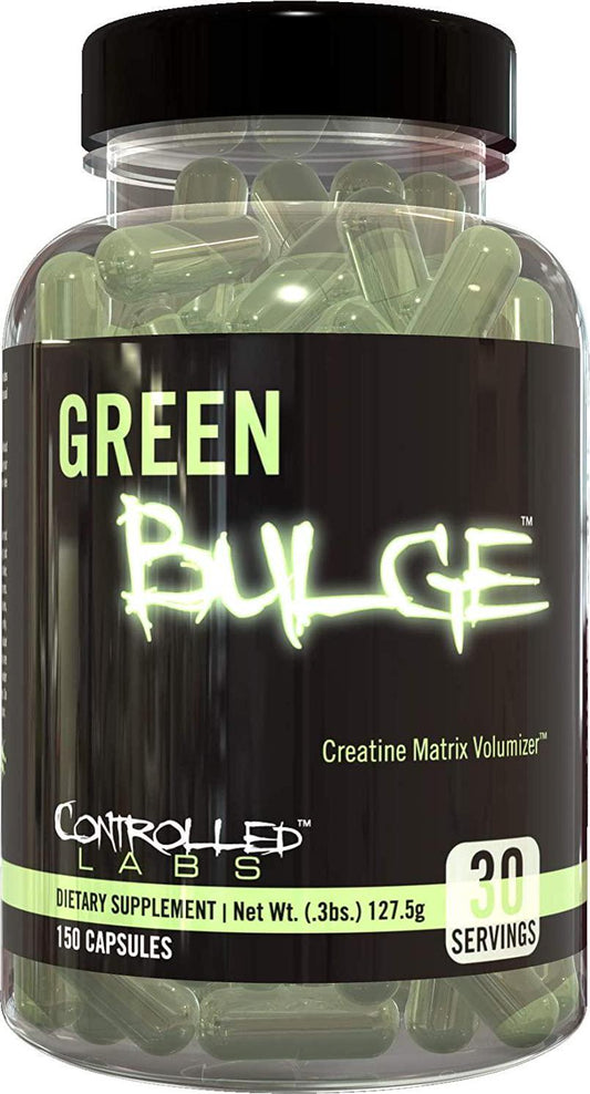 Controlled Labs Green Bulge Supplement, 30 Servings Advanced Creatine Matrix Volumizer, Improve Strength, Stamina, Performance, and Muscle Recovery, Caffeine and Stimulant Free for Both Men and Women