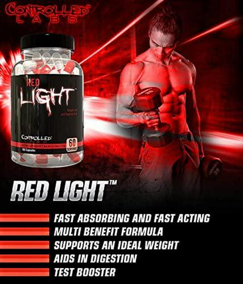 Controlled Labs, Red Light, Weight, Test and Digestion Aid, 60 Servings