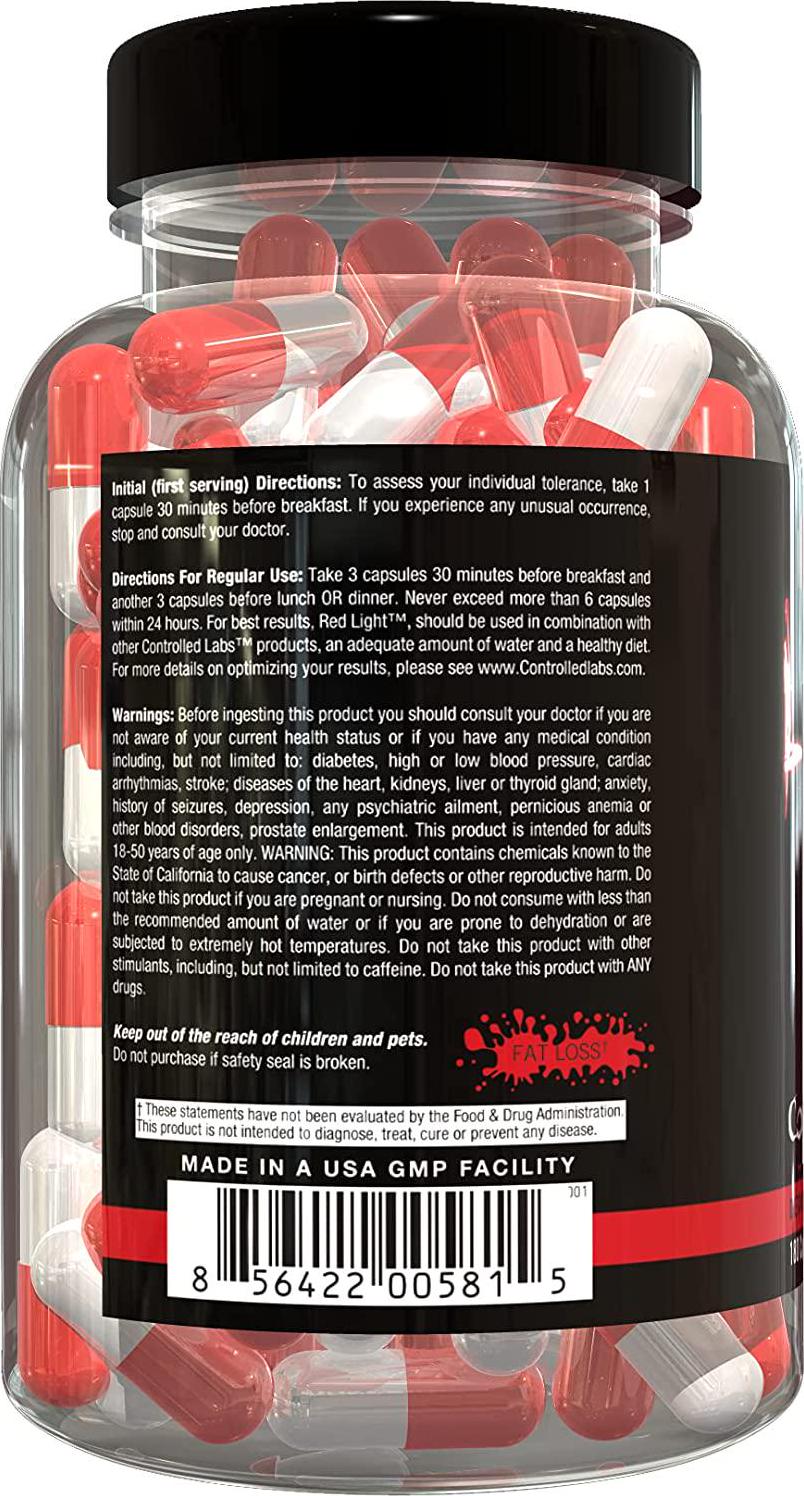 Controlled Labs, Red Light, Weight, Test and Digestion Aid, 60 Servings