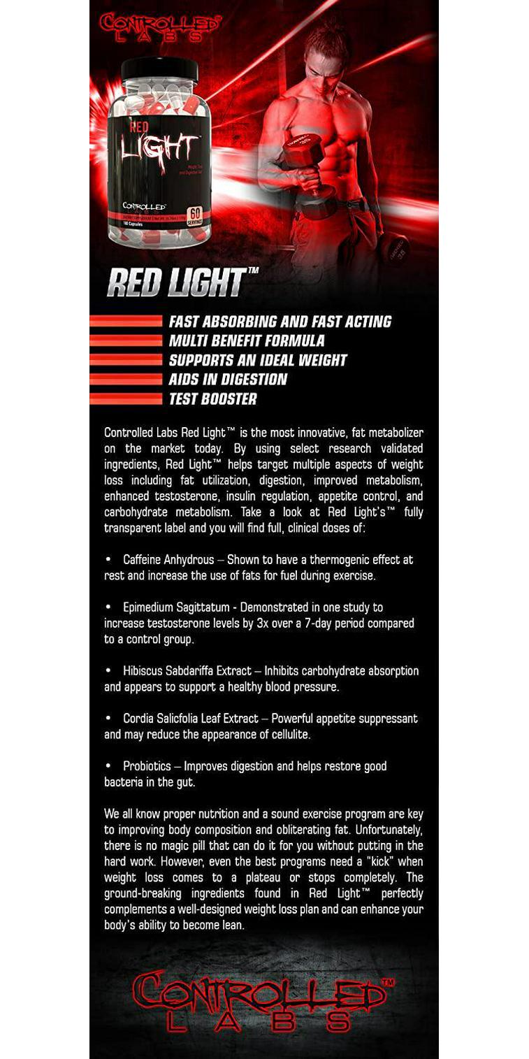 Controlled Labs, Red Light, Weight, Test and Digestion Aid, 60 Servings