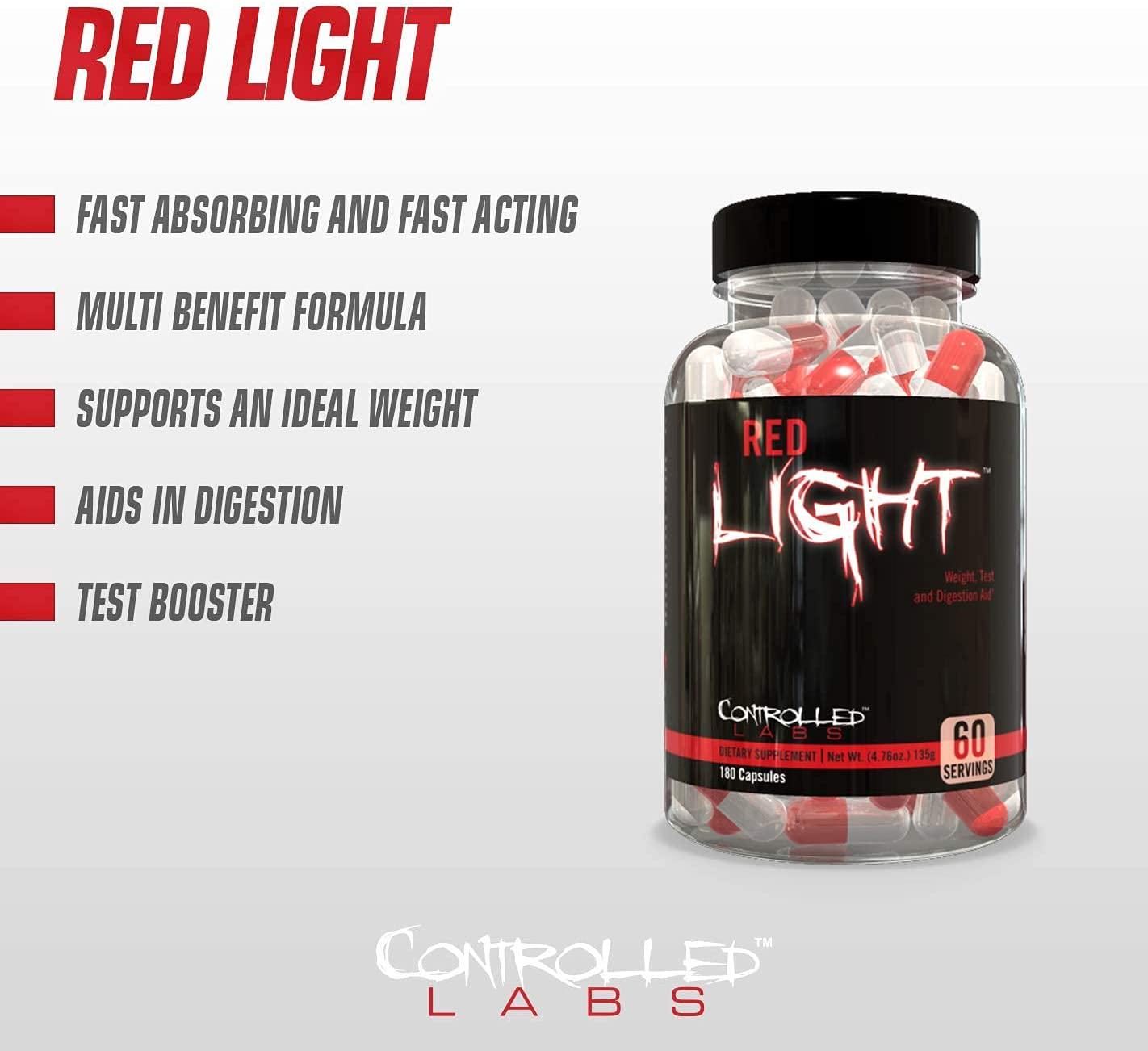 Controlled Labs, Red Light, Weight, Test and Digestion Aid, 60 Servings