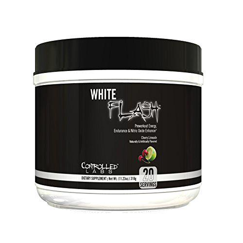 Controlled Labs White Flash Pre workout Energy Endurance and Nitric Oxide Enhancer Cherry Limeade 318 Grams
