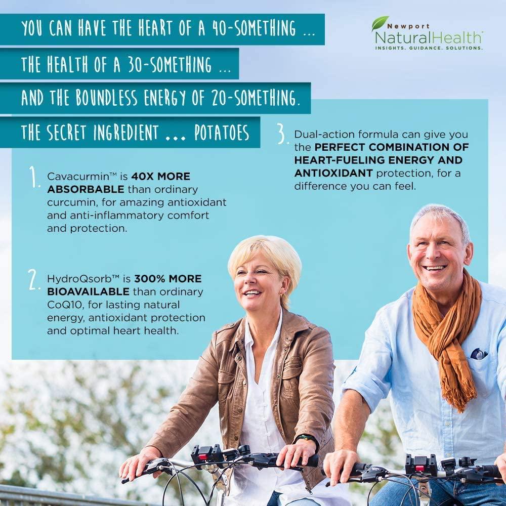 Coq-max with Curcumin: Co Q 10 Supplement 100 Mg with Tumeric Curumin, Heart Health, Natural Energy, Antioxidant, Anti-inflammatory, Cavacurmin, Hydroqsorb. 60 Vege-caps (30-Day Supply)