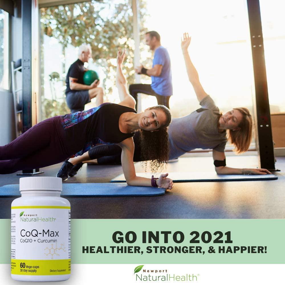Coq-max with Curcumin: Co Q 10 Supplement 100 Mg with Tumeric Curumin, Heart Health, Natural Energy, Antioxidant, Anti-inflammatory, Cavacurmin, Hydroqsorb. 60 Vege-caps (30-Day Supply)