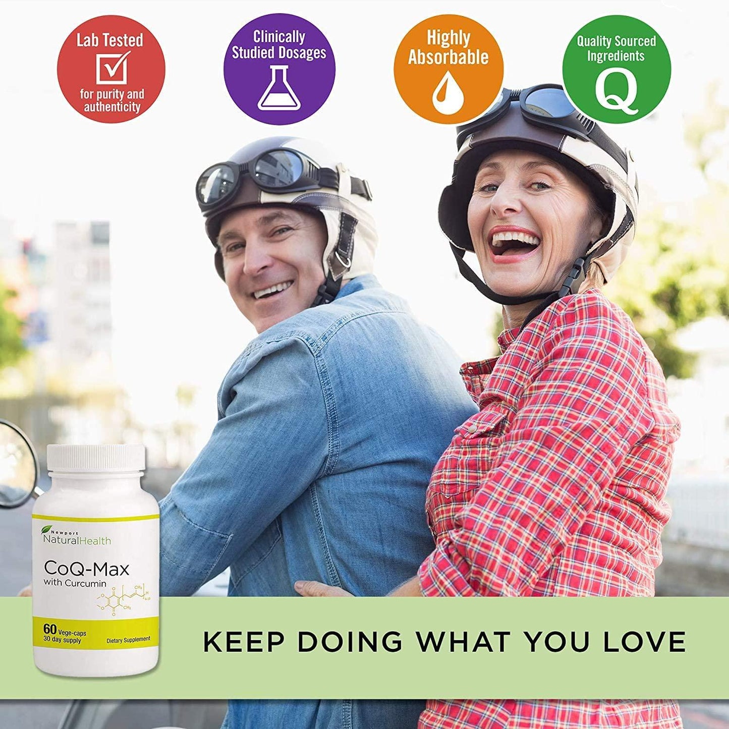 Coq-max with Curcumin: Co Q 10 Supplement 100 Mg with Tumeric Curumin, Heart Health, Natural Energy, Antioxidant, Anti-inflammatory, Cavacurmin, Hydroqsorb. 60 Vege-caps (30-Day Supply)