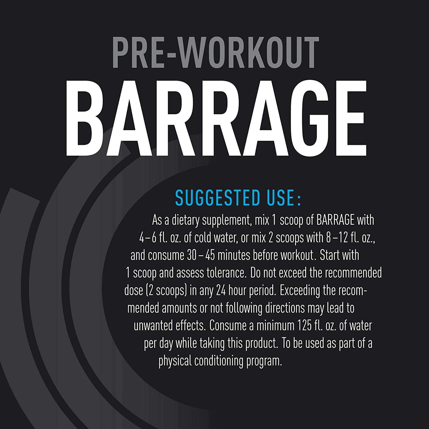 Core Active Barrage Pre Workout Powder - Preworkout for Women and Men, Creatine Powder, Beta Alanine, Agmatine Sulfate, and Caffeine - Muscle Builder for Men with Intense Energy - Orange (30 Servings)