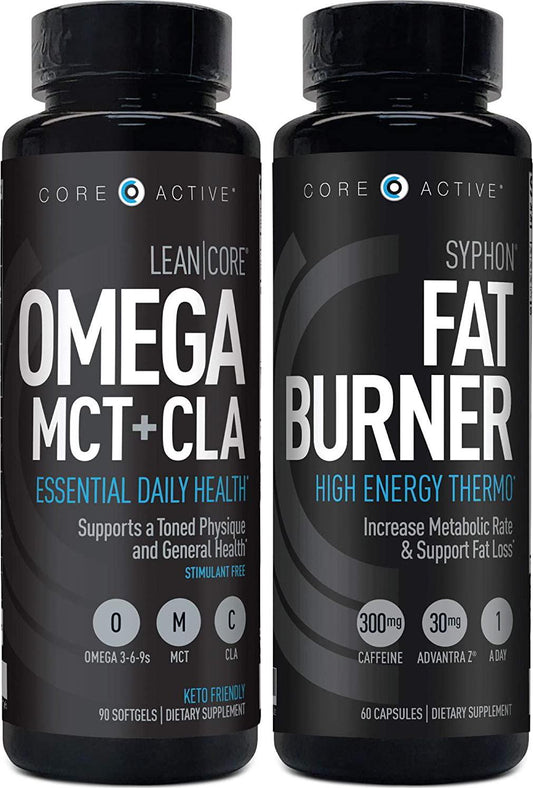Core Active Lean Core Omega + MCT (90 Servings) and Core Active Syphon Thermogenic Fat Burner (60 Capsules)