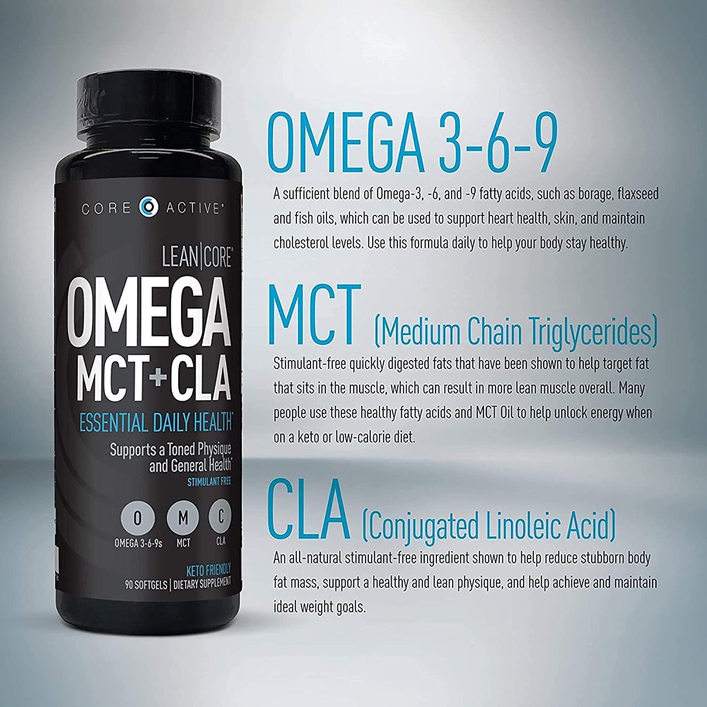Core Active Lean Core Omega + MCT (90 Servings) and Core Active Syphon Thermogenic Fat Burner (60 Capsules)