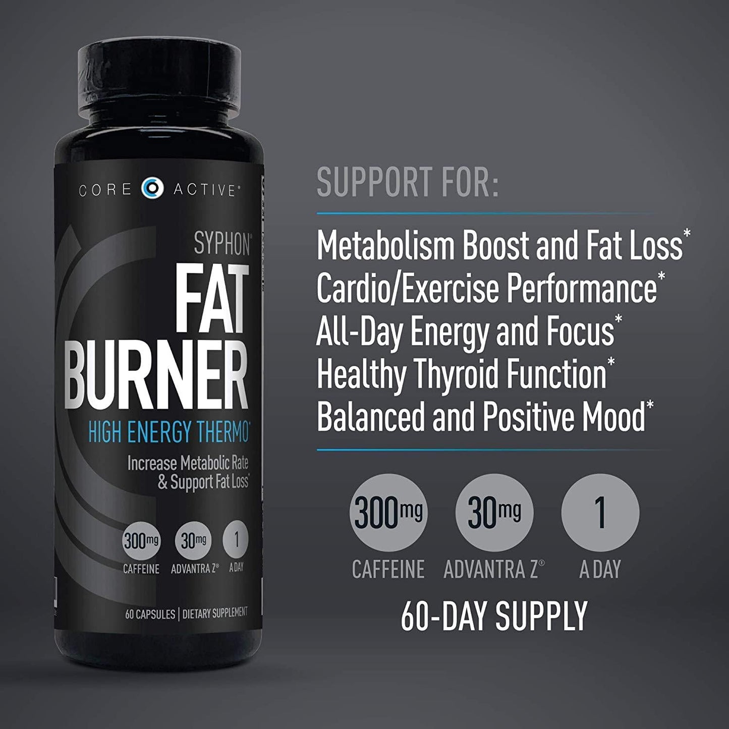 Core Active Lean Core Omega + MCT (90 Servings) and Core Active Syphon Thermogenic Fat Burner (60 Capsules)