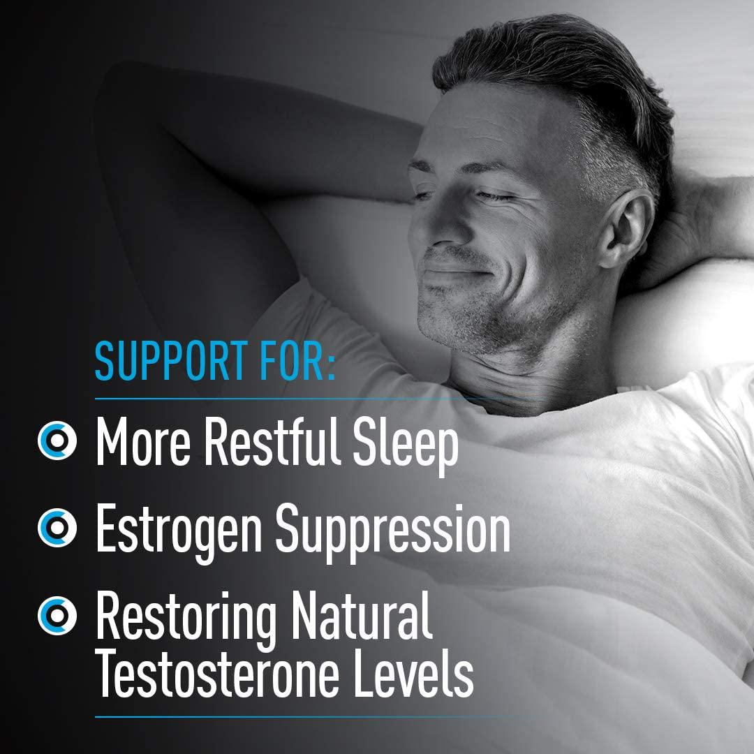 Core Active REM Test Booster - PM Testosterone Booster for Men with Melatonin for Adult Men - Muscle Recovery, and Lean Muscle Growth (90 Capsules)