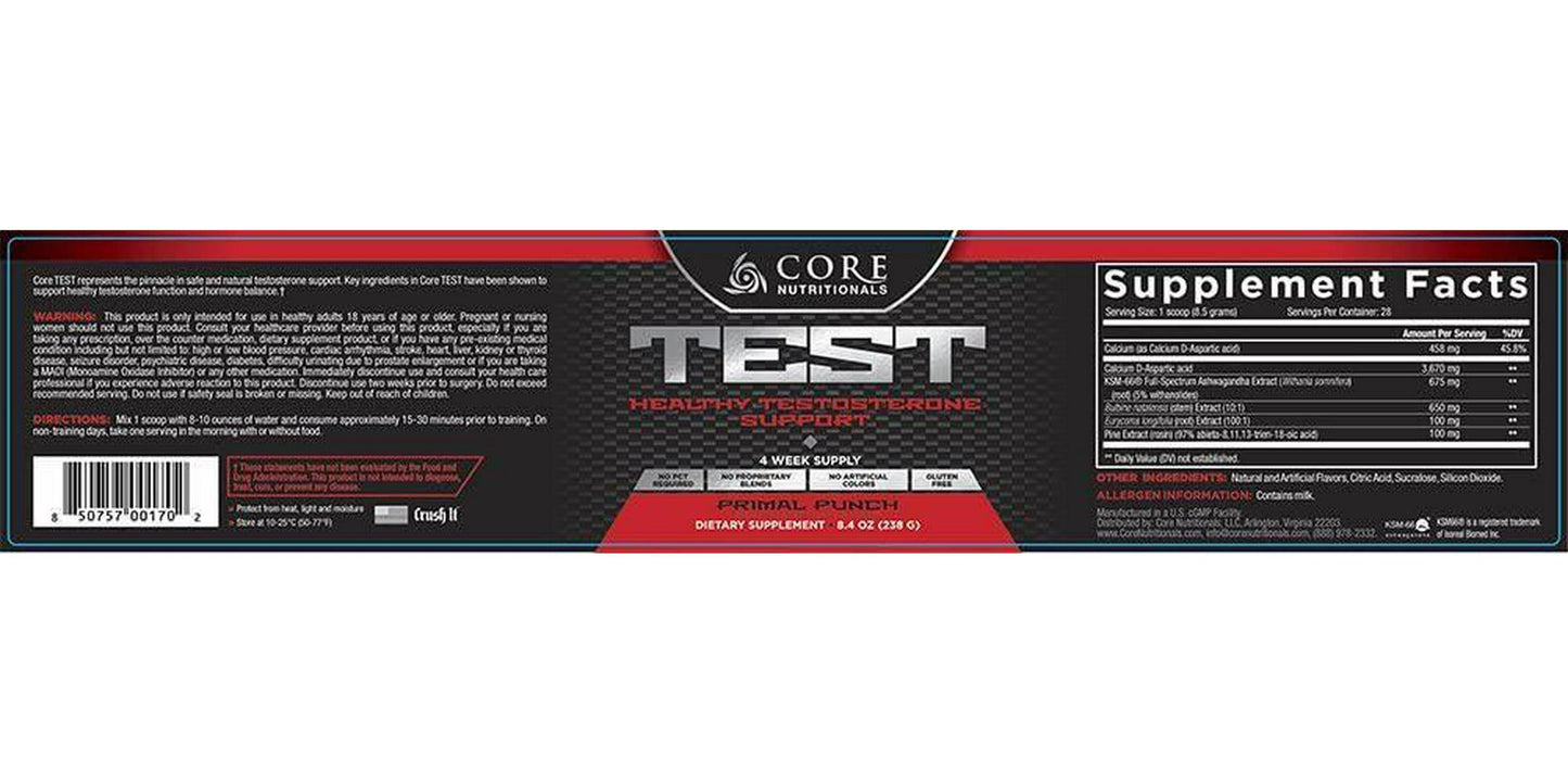 Core Nutritionals Core Test