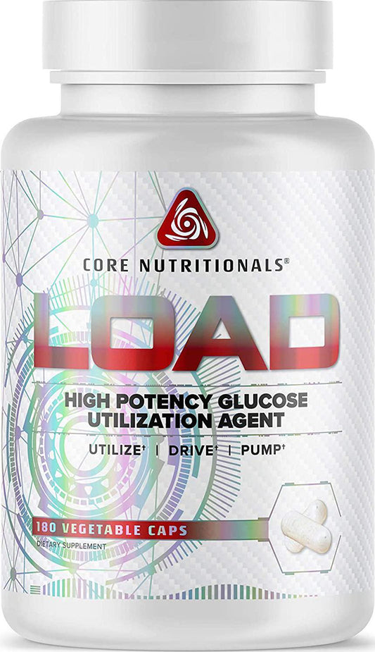 Core Nutritionals Load Platinum High Potency Glucose Utilization Agent with Berberine+Green Coffee Extract to Promote Carbohydrate Absorption and Glucose Disposal, (180 Caps)