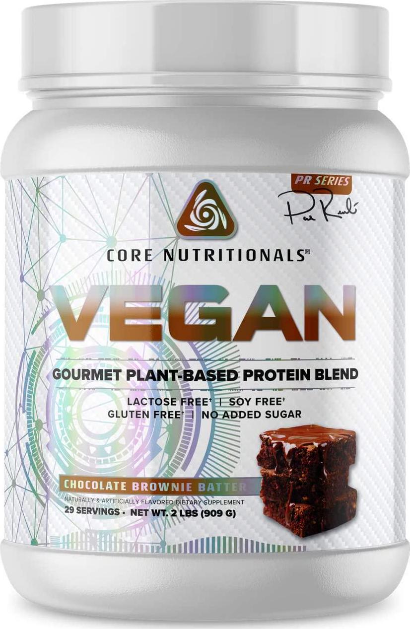 Core Nutritionals Platinum Vegan Gourmet Plant-Based Protein Blend with 21Grams of Pea Protein, Lactose, Soy and Gluten Free 29 Servings (Chocolate Brownie Batter)