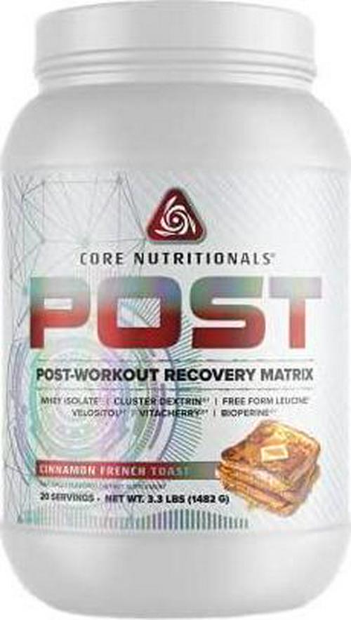 Core Nutritionals Post Post-Workout Recovery Matrix with Cyclic DextrinÂ , VelositolÂ , for Optimum Protein Absorption, Glycogen Replenishment, Muscle Recovery 20 Servings (Cinnamon French Toast)