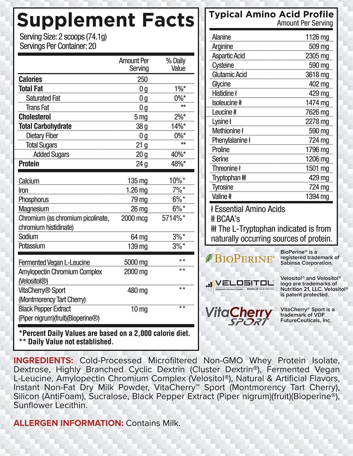 Core Nutritionals Post Post-Workout Recovery Matrix with Cyclic DextrinÂ , VelositolÂ , for Optimum Protein Absorption, Glycogen Replenishment, Muscle Recovery 20 Servings (Cinnamon French Toast)