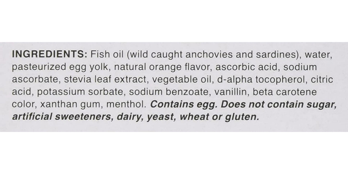 Coromega Omega 3 Fish Oil Supplement, 650mg of Omega-3s with 3X Better Absorption Than Softgels, Orange Flavor, 90 Single Serve Squeeze Packets