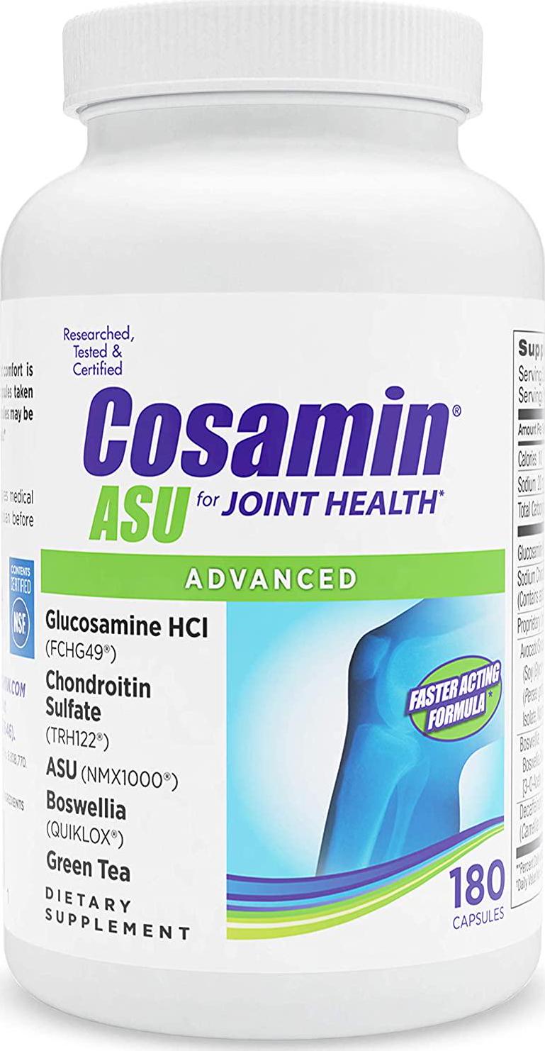 Cosamin ASU Joint Health Supplement 180 Caps, New and Improved Formula Features Glucosamin Hcl, Chondroitin Sulfate, Asu, and Akba