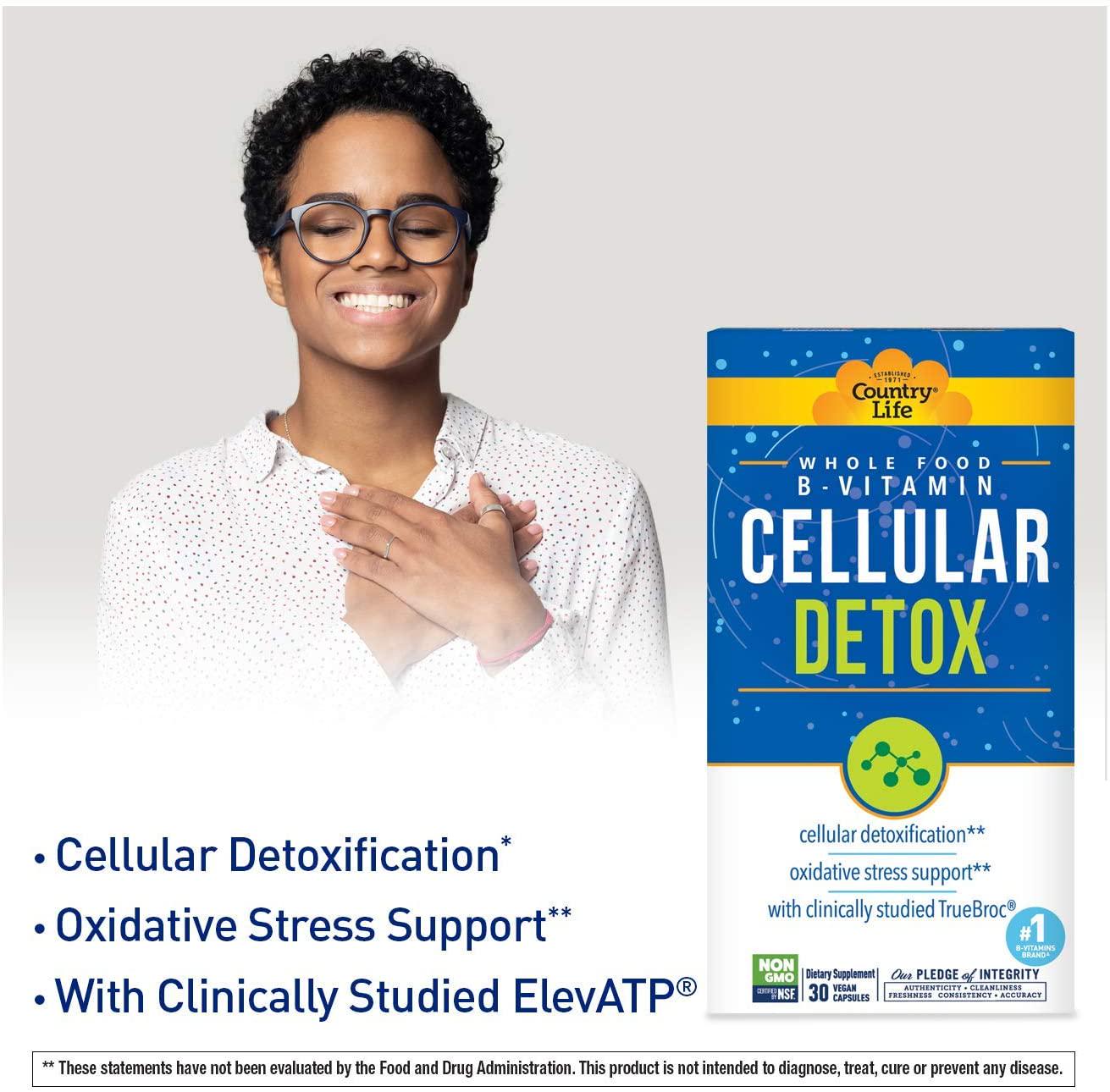 Country Life Cellular Detox Whole Food B-Vitamin Whole Body Cellular Support Cellular detoxification and Oxidative Stress Support