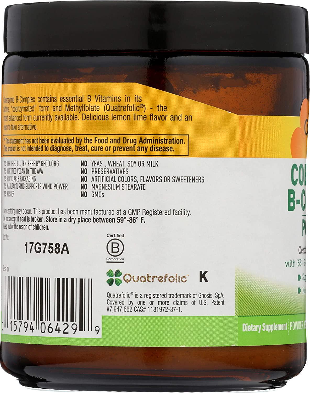 Country Life Coenzyme B-complex Powder Lemon Lime, 0.2 Pound