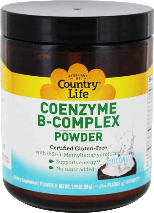 Country Life - Coenzyme B-Complex Powder Coconut - 1.95 oz.