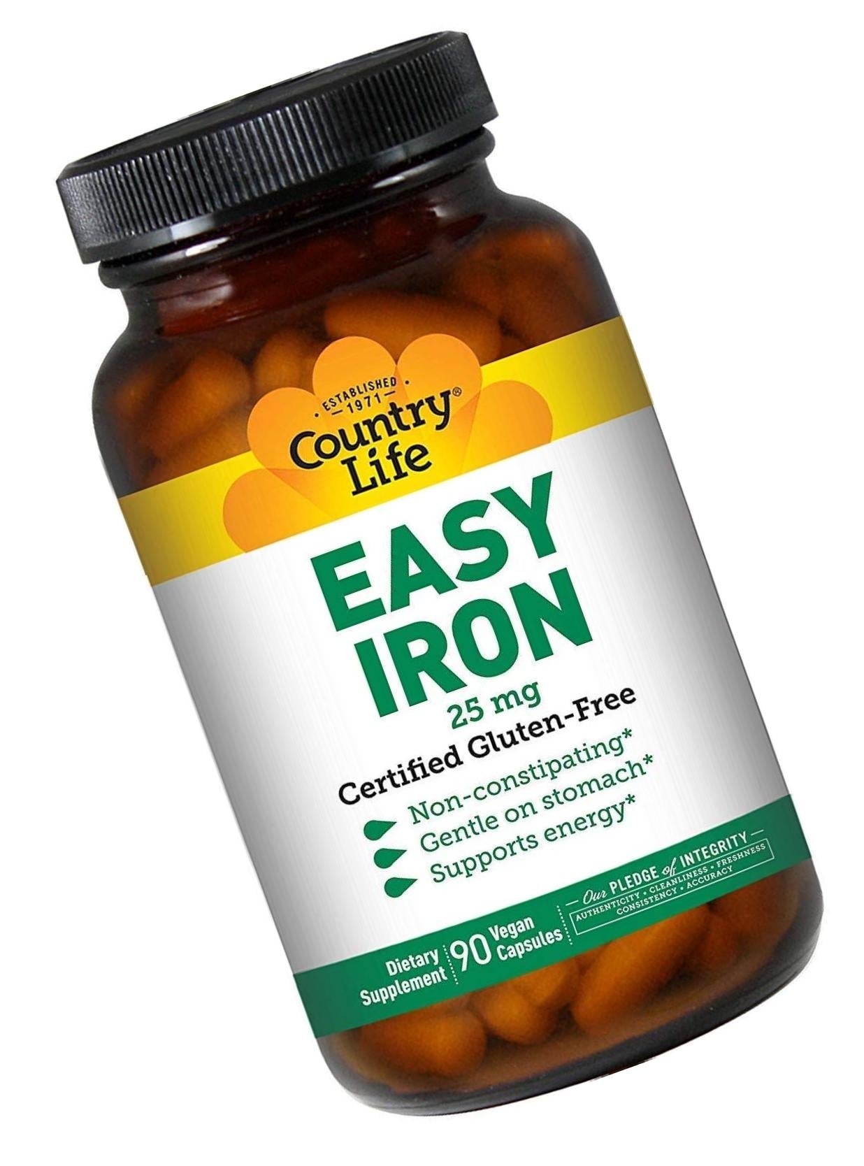 Country Life Easy Iron 25 mg 90 Veggie Caps