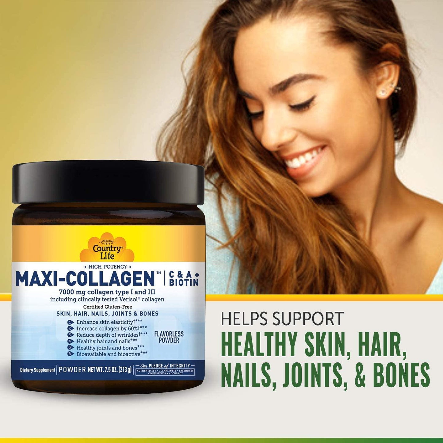 Country Life High Potency Maxi Collagen Powder, 0.2 Pound