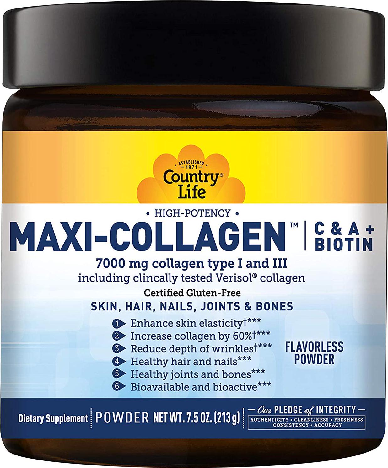 Country Life High Potency Maxi Collagen Powder, 0.2 Pound