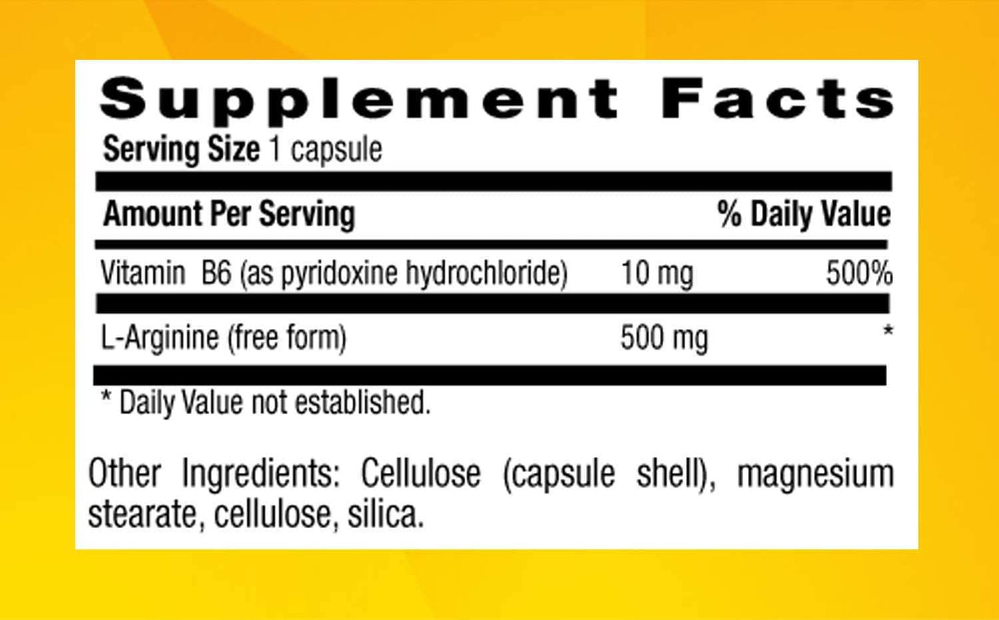Country Life L-Arginine 500 mg with Vitamin B6-100 Vegetarian Capsules - May Help Support Immune Health - Aids Utilization - Gluten-Free