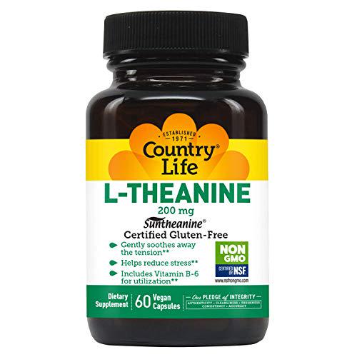 Country Life L-theanine, 200 mg, 60-Count