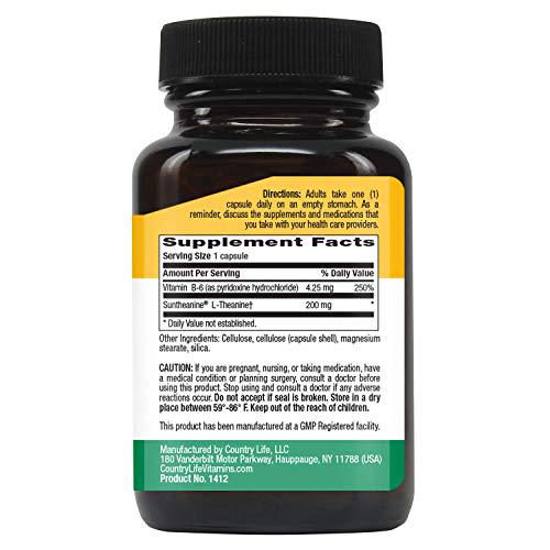 Country Life L-theanine, 200 mg, 60-Count