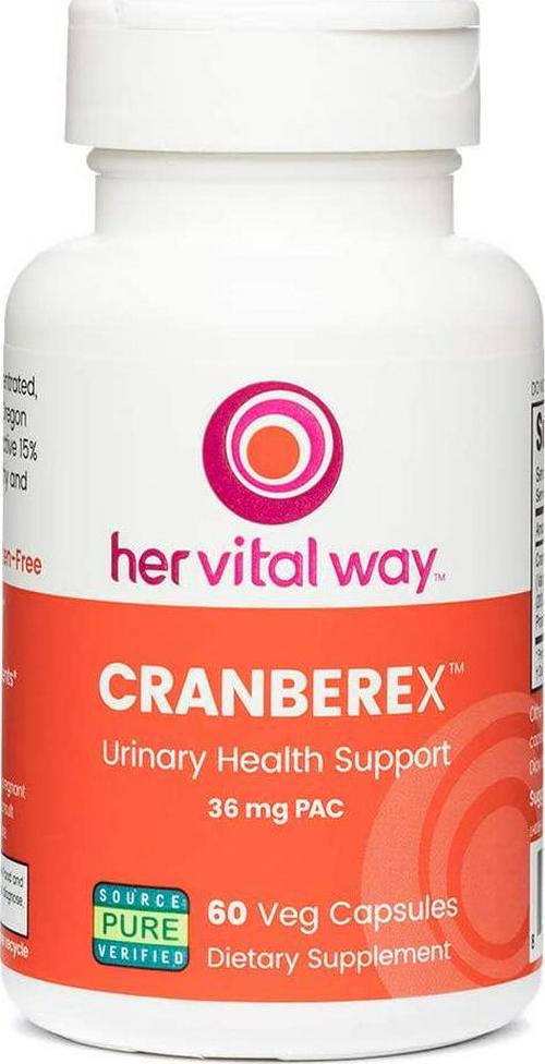 Cranberex Cranberry Concentrate Supplement Pills | Cranberry Extract Capsules for Urinary Tract Health and Kidney Care | 36mg PAC