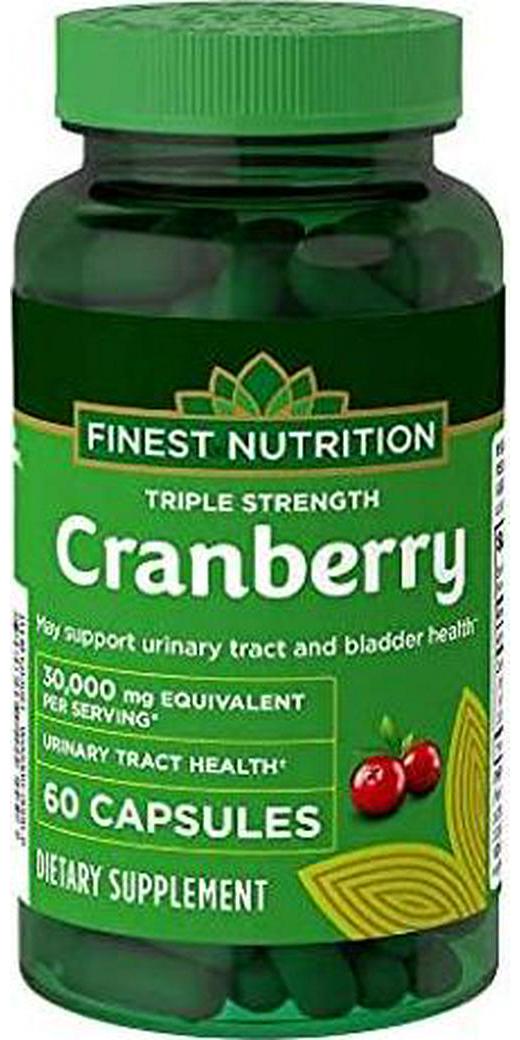 Cranberry (30,000 mg) + Vitamin C 60 Capsules | Triple Strength Ultimate Potency Gluten Free Cranberry Pills Supplement from Concentrate Extract