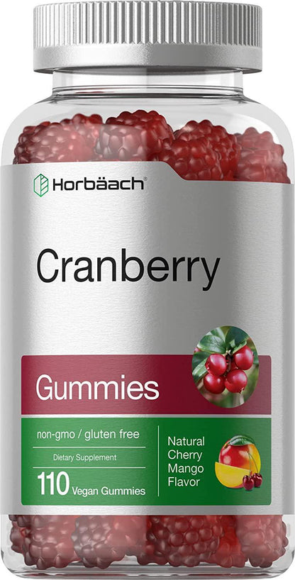 Cranberry Gummies | 25,000mg | 110 Count | Vegan, Non-GMO, and Gluten Free Supplement | High Potency Extract Formula | by Horbaach