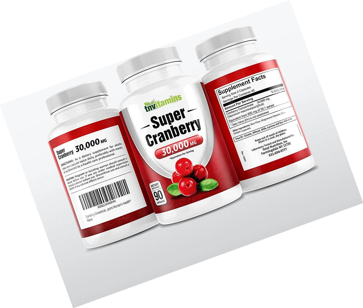 Cranberry Pills for Women and Men (30,000 MG x 90 Capsules) | Supports Urinary Tract Health* | Cranberry Concentrate Supplement | Bladder and Kidney Support* | Supports Women's Health* | Antioxidants