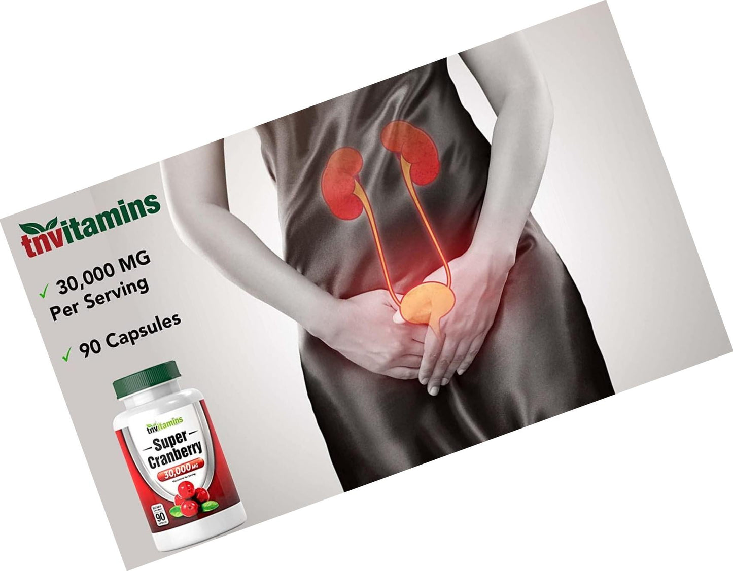 Cranberry Pills for Women and Men (30,000 MG x 90 Capsules) | Supports Urinary Tract Health* | Cranberry Concentrate Supplement | Bladder and Kidney Support* | Supports Women's Health* | Antioxidants