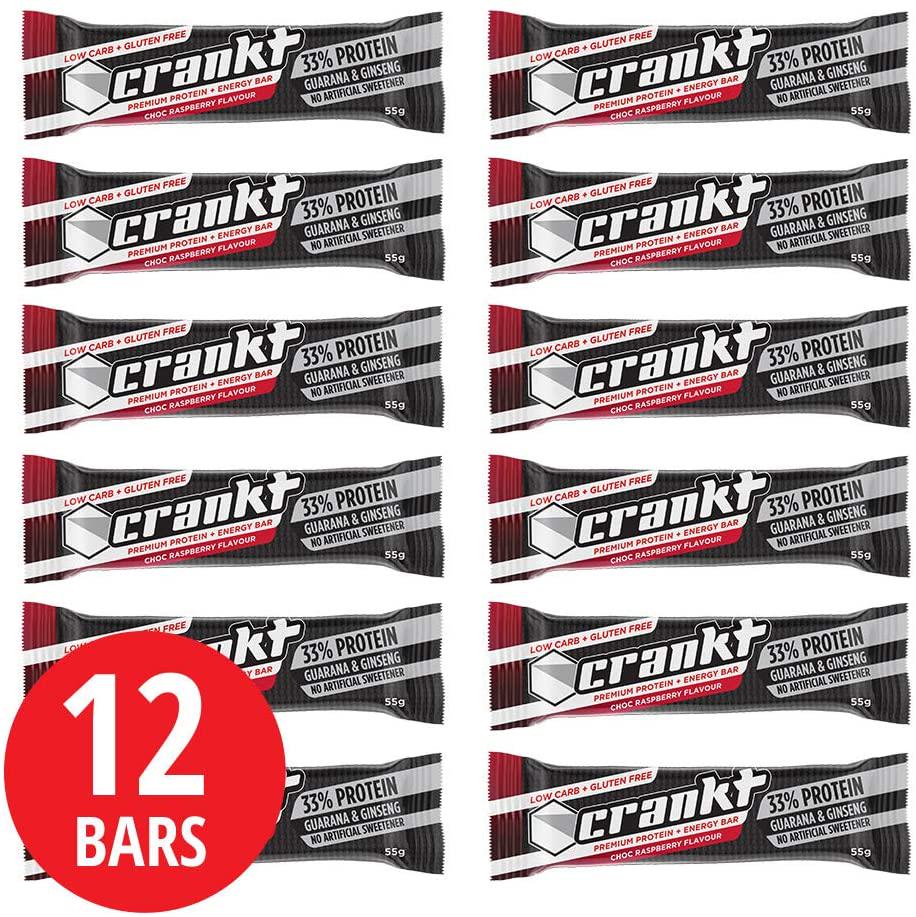 Crankt Protein Bars, Choc Raspberry, 55g x 12